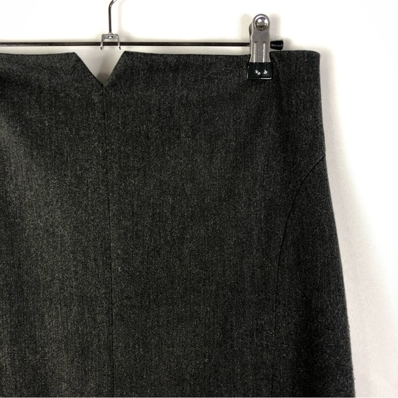 Express Charcoal Gray Notch Waist Straight Pencil Skirt 6 - Picture 3 of 3